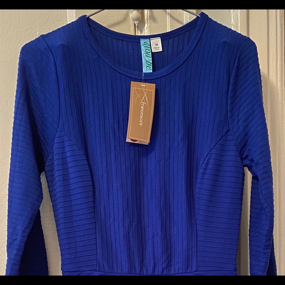 NEW Francesca’s Med Royal Blue Dress